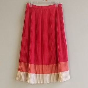 Color Block Pleated Midi Skirt | Forever 21